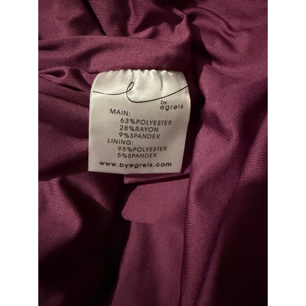 By Egreis One Shoulder Cutout Maxi Dress Berry Plum Asymmetrical Mermaid Medium - Picture 4 of 8